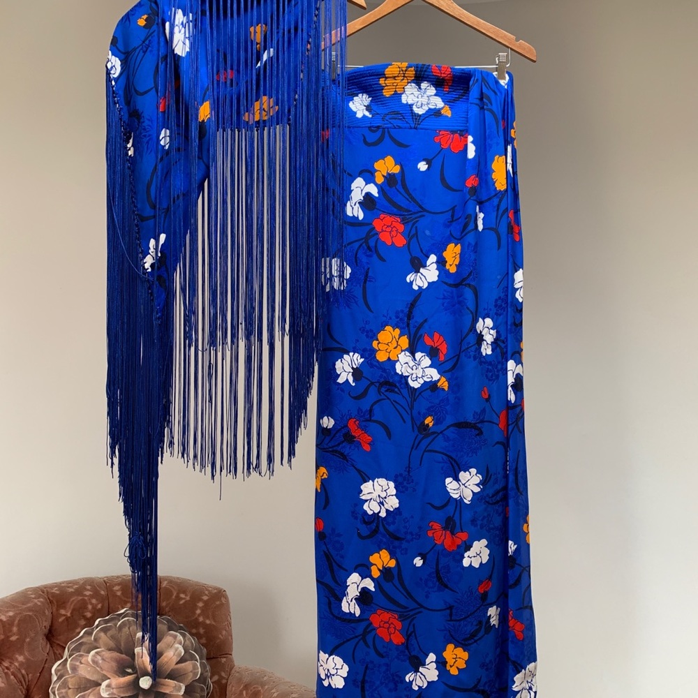Vintage | Saks 5th Ave Strapless Dress & Shawl